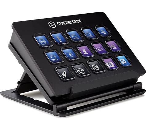 Stream Deck gives you 15 fully customizable LCD keys to control your apps and tools. Trigger actions, launch social posts, adjust audio, play sound effects, activate lights, and more. Download plugins, icon packs, thousands of royalty-free tracks plus eff